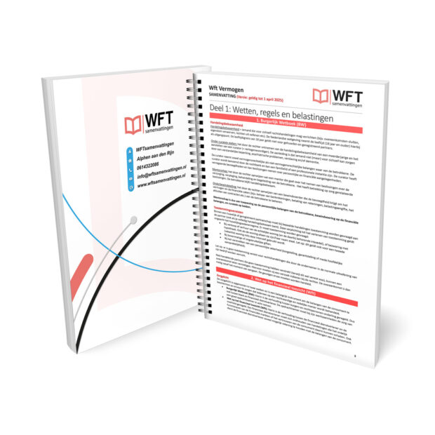 Wft Vermogen Samenvatting - Geprinte Versie - Voorbeeld pagina 1