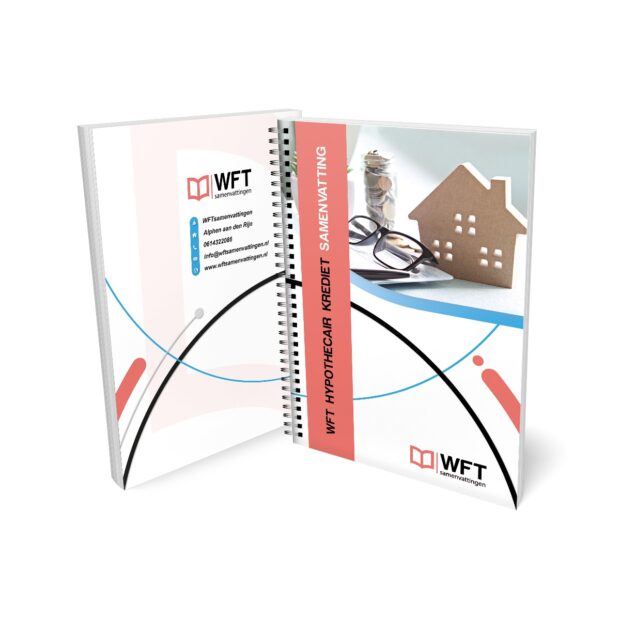 Wft Hypothecair Krediet Samenvatting - Geprinte Versie - Gratis Thuisbezorgd