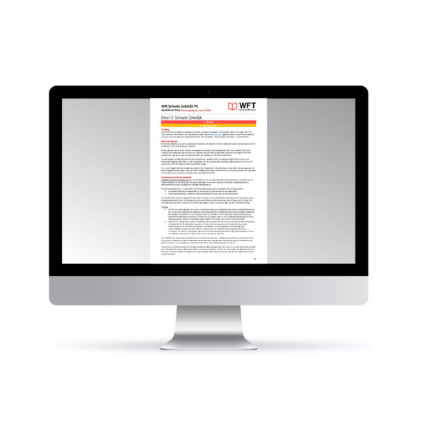 Wft Schade Zakelijk PE Samenvatting - Digitale Versie - Voorbeeld pagina 1
