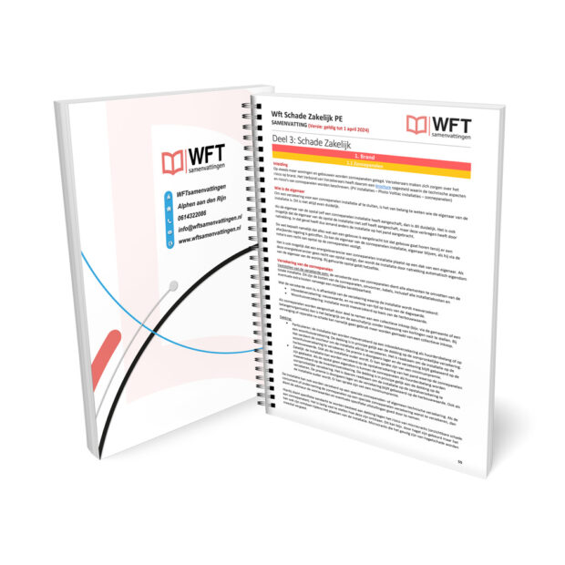 Wft Schade Zakelijk PE Samenvatting - Geprinte Versie - Voorbeeld pagina 1