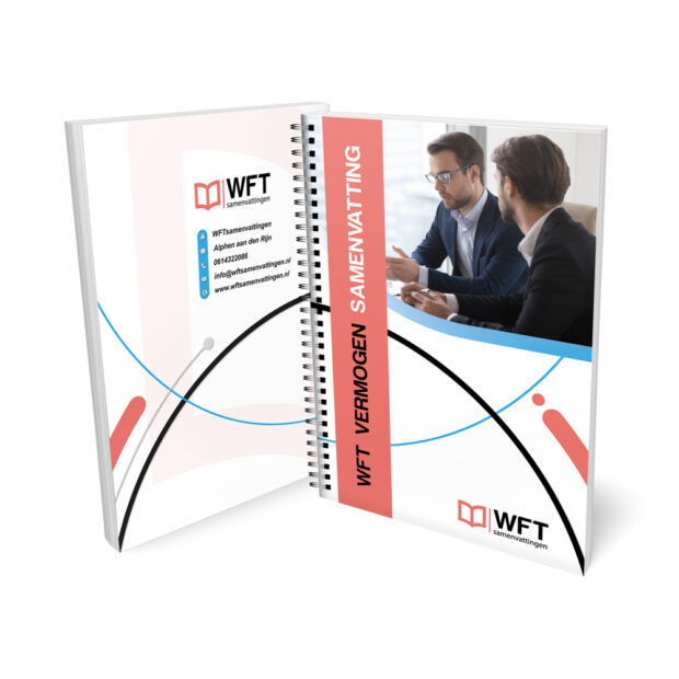 Wft Vermogen Samenvatting 2025-2026 - Uittreksel - Geprinte Versie - Gratis Thuisbezorgd