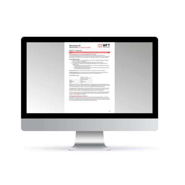 Wft PE Inkomen Samenvatting - Digitale Versie - Voorbeeld pagina 1