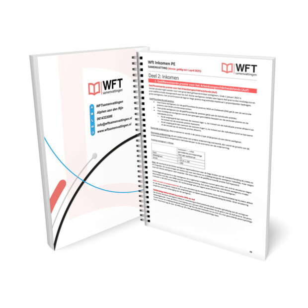 Wft PE Inkomen Samenvatting - Geprinte Versie - Voorbeeld pagina 1