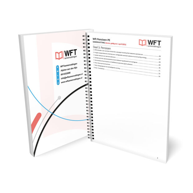 Wft PE Pensioen Samenvatting - Geprinte Versie - Inhoudsopgave 2