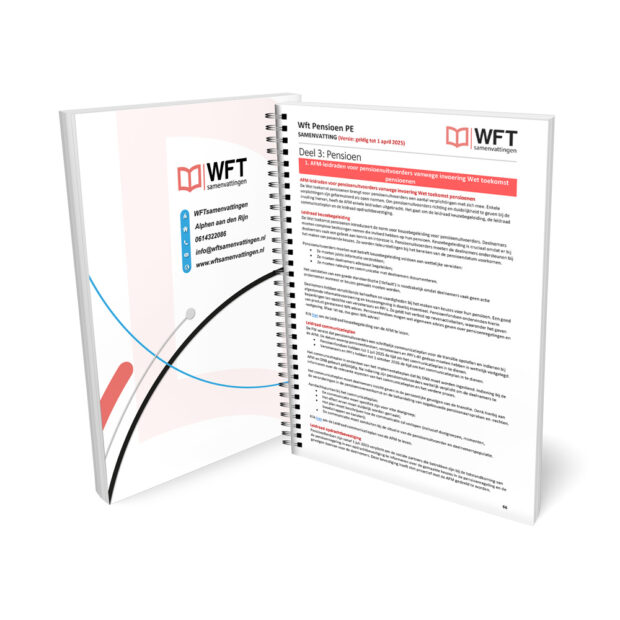 Wft PE Pensioen Samenvatting - Geprinte Versie - Voorbeeld pagina 1