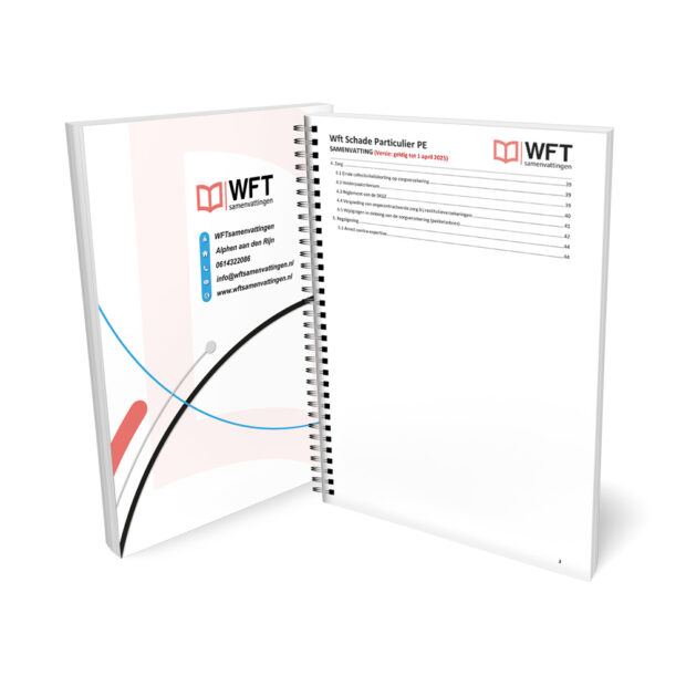 Wft PE Schade Particulier Samenvatting - Geprinte Versie - Inhoudsopgave 2 - Schadeverzekeringen