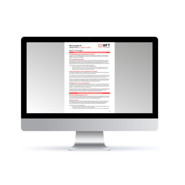Wft PE Vermogen Samenvatting - Digitale Versie - Voorbeeld pagina 1