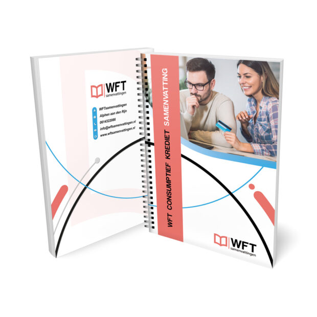 Wft Consumptief Krediet Samenvatting 2025-2026 - Uittreksel - Geprinte Versie - Gratis Thuisbezorgd