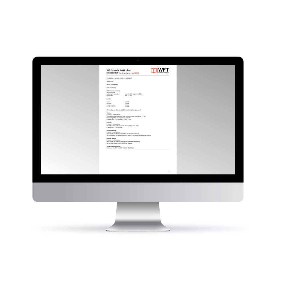 Wft Schade Particulier Berekeningen - Digitale Versie - Voorbeeld pagina 2