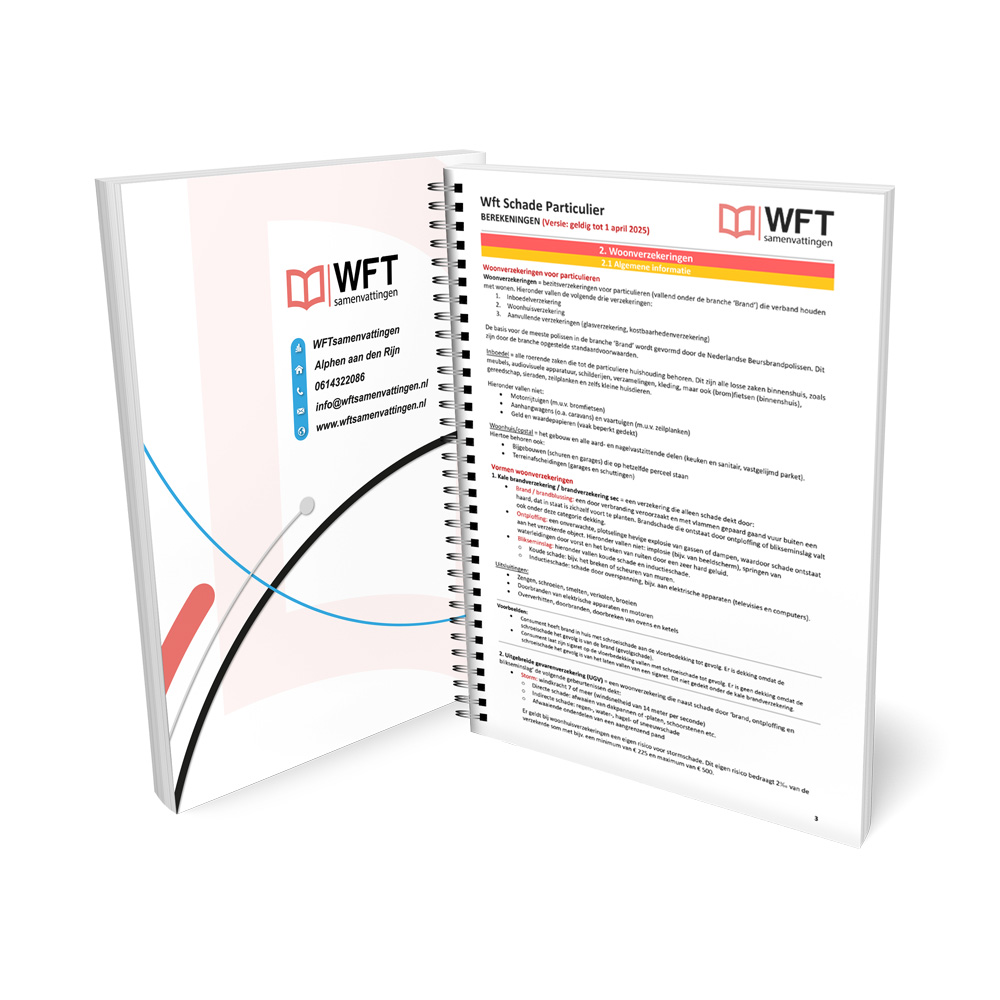Wft Schade Particulier Berekeningen - Geprinte Versie - Voorbeeld pagina 1