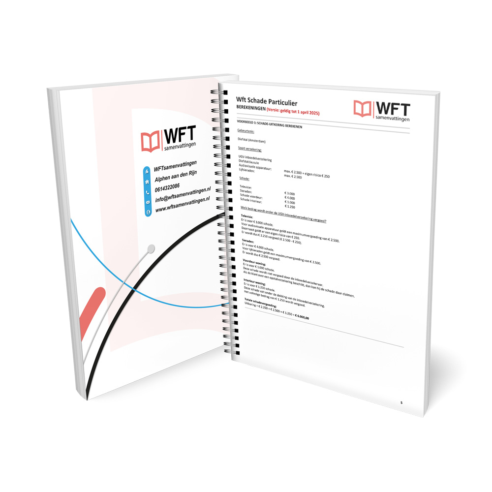 Wft Schade Particulier Berekeningen - Geprinte Versie - Voorbeeld pagina 2
